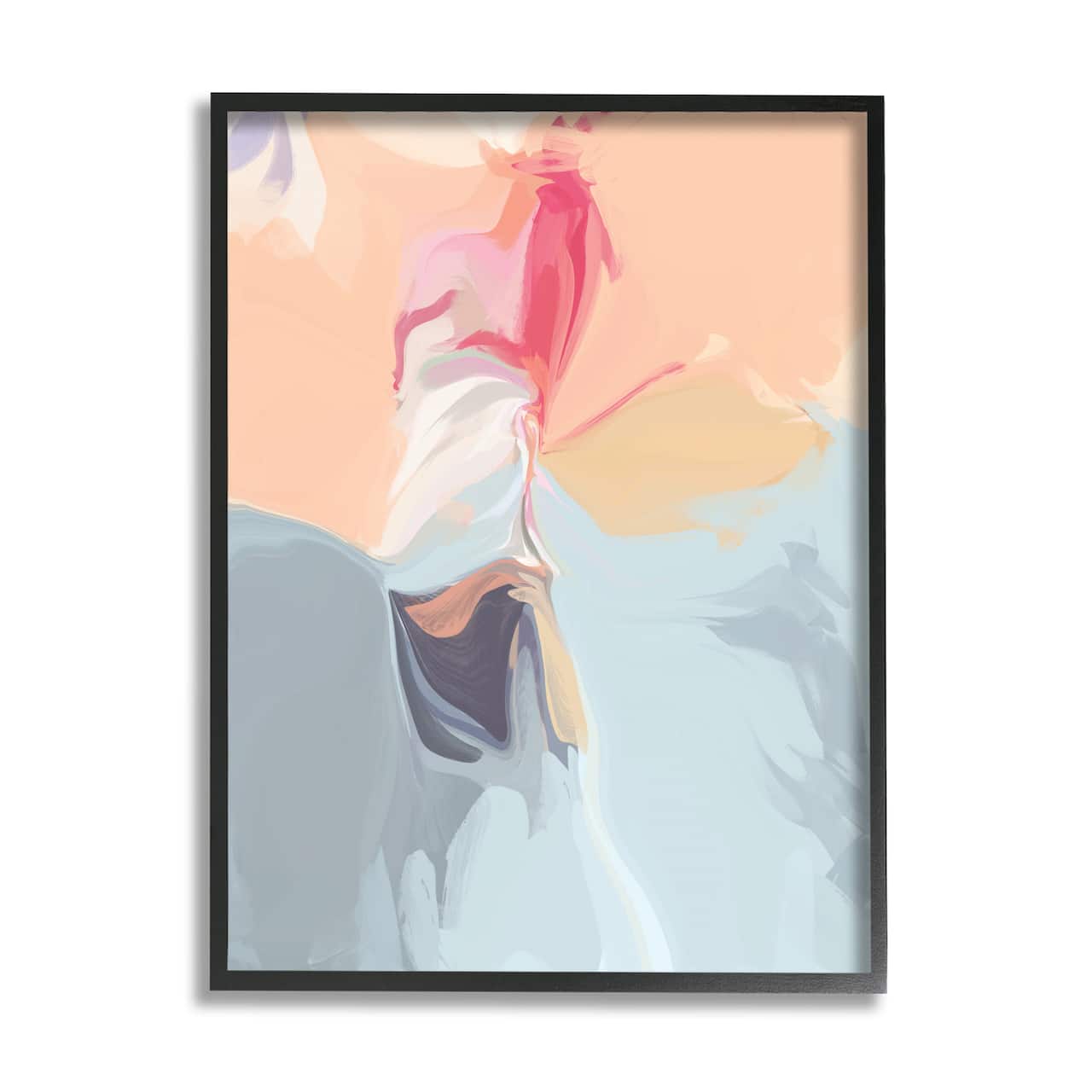 Stupell Industries Abstract Fluid Human Figure Dancing Movement in Black Frame Wall Art